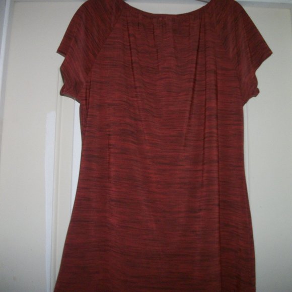 VINTAGE SUSIE NWT RUSTY BROWN BLK KNIT BL LG - Picture 3 of 3